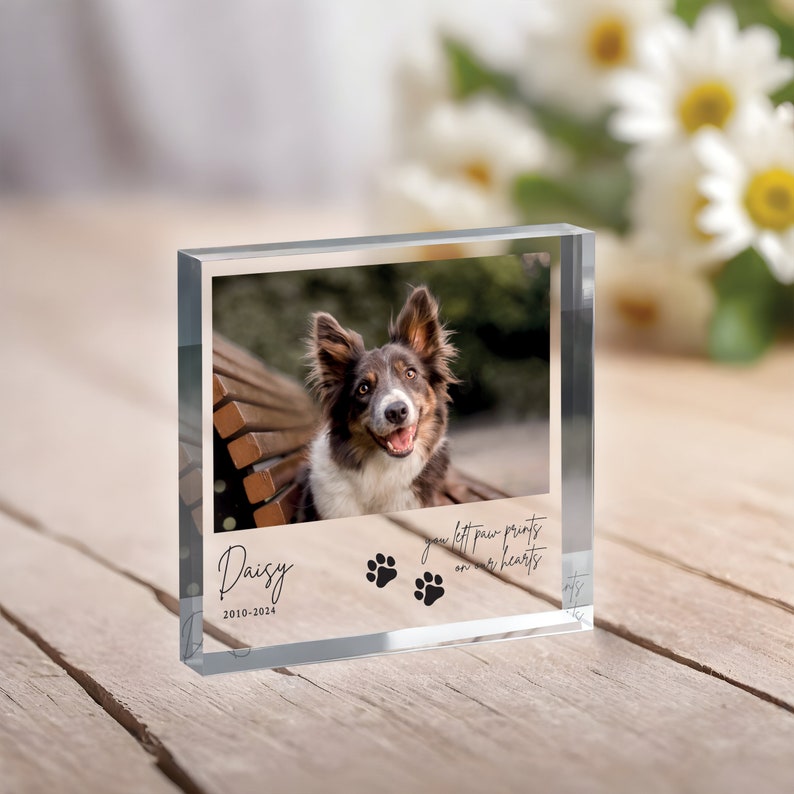 Personalized Pet Memorial Plaque, Photo Pet Memorial Gift, Pet Loss Keepsake, Pet Memorial Photo Plaque, Dog Cat Pet Memorial Gifts