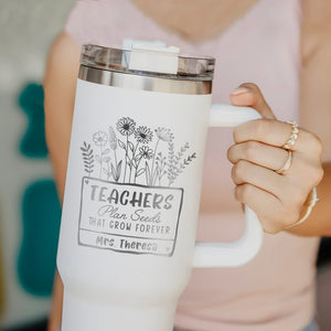 Personalized Teacher 40oz Tumbler Gifts, Custom Teacher Engraved Cup, Teacher Appreciation Gift, Gifts For Teacher Appreciation Week