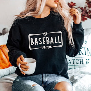 Custom Embroidered Baseball Mom Shirt with Name & Number on Sleeve, Baseball Mom Sweatshirt, Gift Baseball Lover, Mother's Day Gift