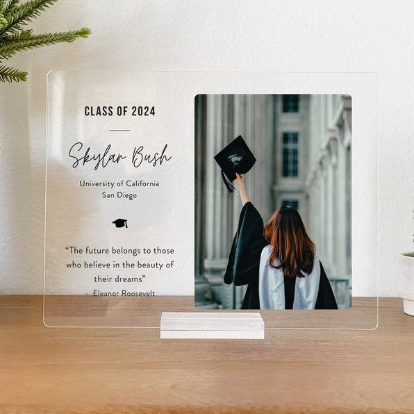 Graduation Plaque Grad Gift Acrylic Plaque New Graduate Gift Class of 2025 Clear Acrylic Plaque Graduation Gifts for Her