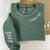 Personalized Embroidered Mama Mommy Gigi Auntie or Any Text on Neckline Shirt, Custom Names on Sleeve,Personalized Gift for Mom Nana Auntie