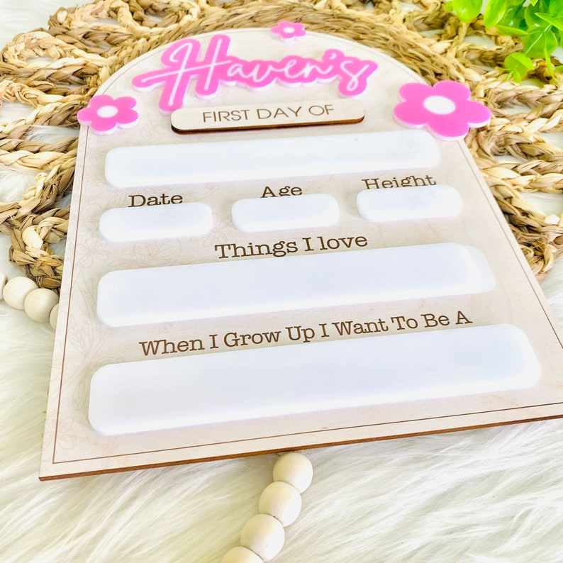 First & Last Day of School Interchangeable Sign, First Day Of School Sign, School Photo Props, Back to School Sign