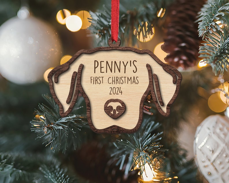 Personalized Dog Ornament, Dog First Christmas Ornament, Dog Lover Gift, Pet Ornament, Dog Lover Christmas Gift, Dog Ornament, Dog Gifts