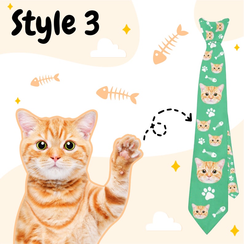 Custom Mens Neck Tie, Personalized Funny Photo Gifts for Men Dad Him, Birthday Fathers Day Ties, Logo Tie, Cat/Dog/Pet Tie, Party Tie