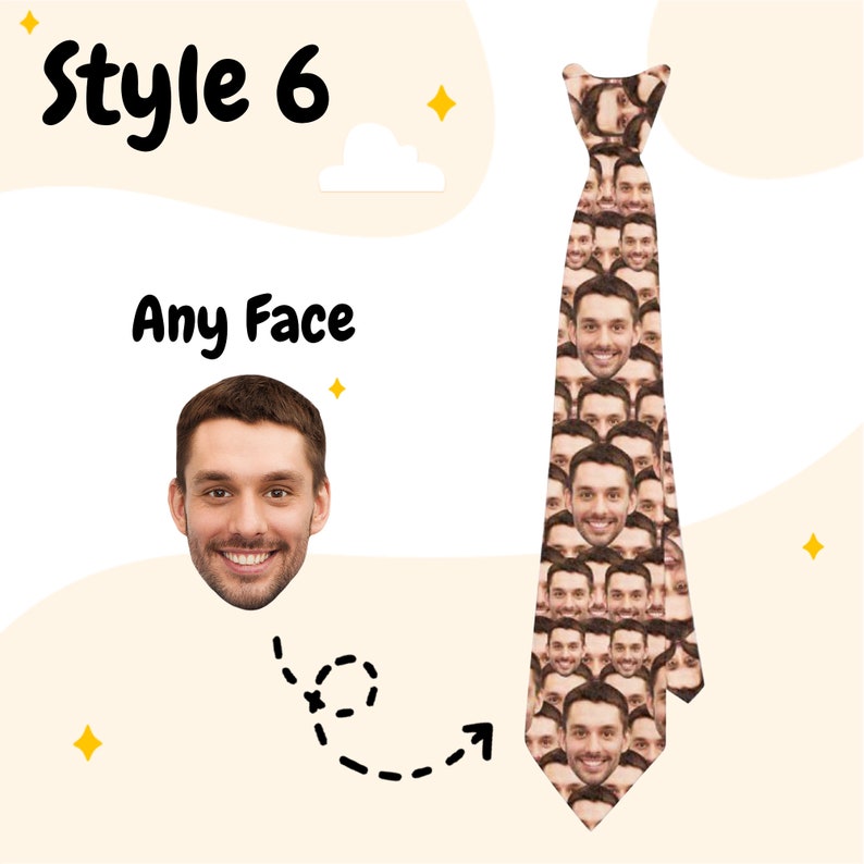 Custom Mens Neck Tie, Personalized Funny Photo Gifts for Men Dad Him, Birthday Fathers Day Ties, Logo Tie, Cat/Dog/Pet Tie, Party Tie