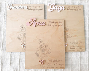 Handprint Sign, DIY Children s Gift, Child's Hand print Sign, Mother's Day Sign, Mother's Day Gift, Gift for Mom, Gift for Grandma