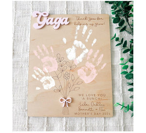 Handprint Sign, DIY Children s Gift, Child's Hand print Sign, Mother's Day Sign, Mother's Day Gift, Gift for Mom, Gift for Grandma