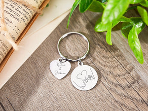 Personalized Keyrings,Pinky Promise Keychain,Pinky Promise Keyring, Engraved Valentine's Day Keychain,Birthday,Custom Key Chain, Couple Gift
