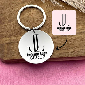 Custom Brand Logo Aluminium Keychain Custom Photo Business Logo Bulk Keychains Office Gift Customer Gift