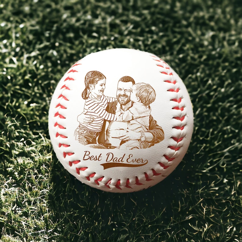 Personalized Fathers Day Gifts for Dad - Upload Your Favorite Photo on Baseball Balls