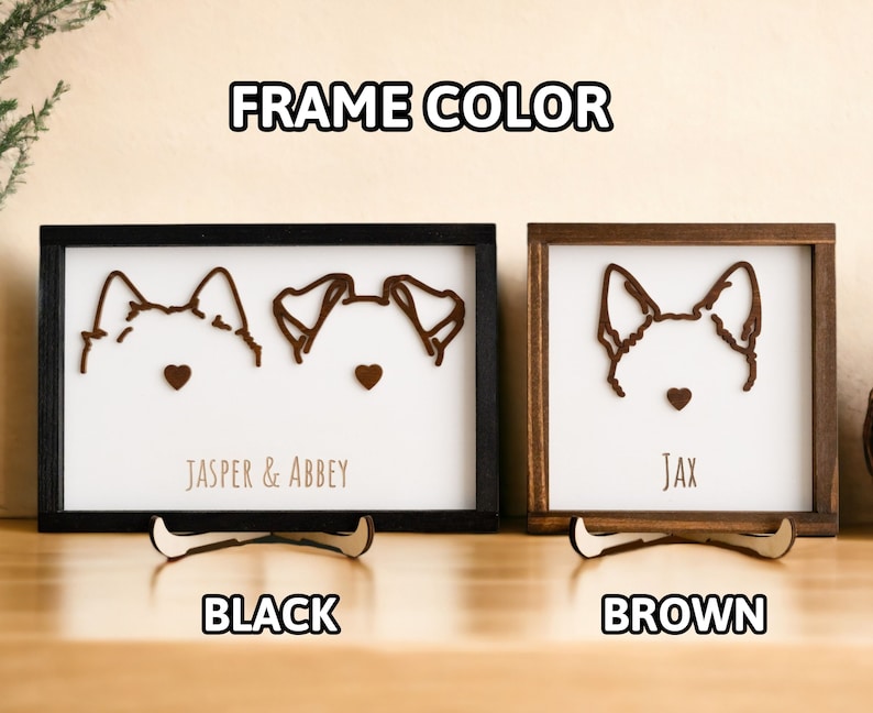 Custom Dog Ear Sign, Pet Loss Gift, Dog Ear Art, Personalized Gift, Dog Ear Portrait, Unique Gift Idea, Pet Loss Gifts Dog