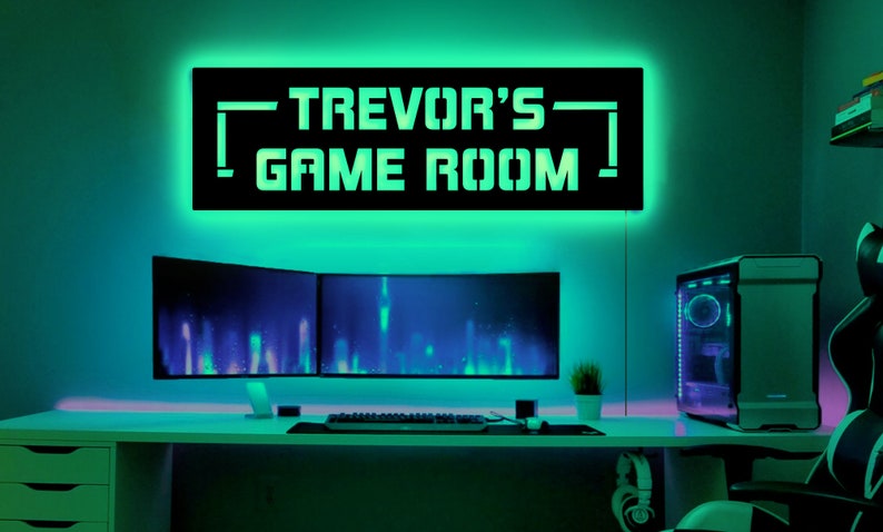 Custom Boys Name Neon Led Wall Panel Decor,Game Room led decor,Gamer room neon light,Boys Led Sign,Led lights for gaming room,Birthday Gifts