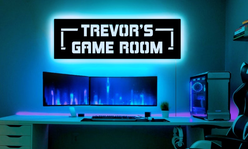Custom Boys Name Neon Led Wall Panel Decor,Game Room led decor,Gamer room neon light,Boys Led Sign,Led lights for gaming room,Birthday Gifts