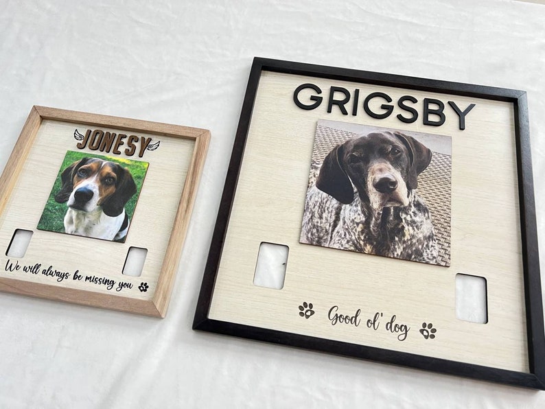 Memorial Pet Collar Sign, Dog Memorial Wood Frame With Collar Holder, Dog Memorial Gifts, Pet Loss Gifts, Pet Sympathy Gift, Pet Loss Gift