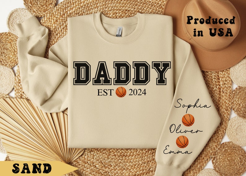 Personalized Embroidered Basketball Dad Shirt, Basketball Dad Shirt with Kids Name, Basketball Dad Shirt, Basketball Lovers, Basketball Gift.