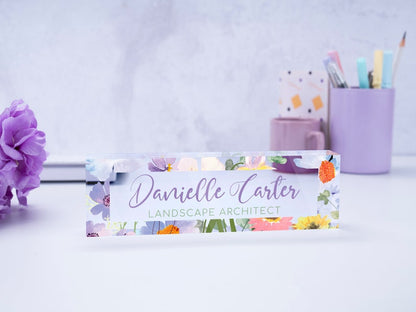 Name Plate for Desk, Custom Desk Plaque, Acrylic Desk Name Plate for Women, Professional Gift for Boss, Promotion Gift, New Job Gift