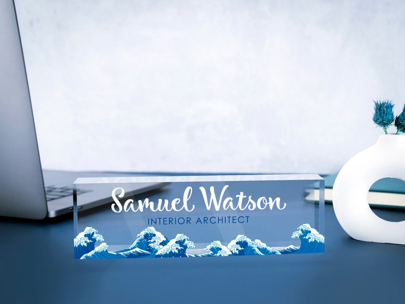 Name Plate for Desk, Custom Desk Plaque, Acrylic Desk Name Plate for Women, Professional Gift for Boss, Promotion Gift, New Job Gift