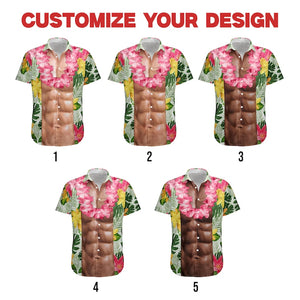 Funny Abs Hawaiian Shirt: Tropical Aloha Beach Shirt