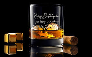 Custom Handwriting Whiskey Glass - Engrave Your Handwritten Gift Message for your Loved Ones.