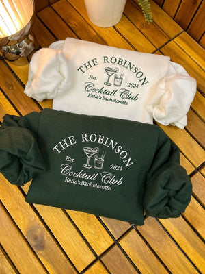 Luxury Bachelorette Crewneck Sweatshirt - Custom Embroidered Bridal Party Merch, Bridal Party Gifts, Wedding Trip Gift, custom last name il_794xN.5918998617_etgt.jpg