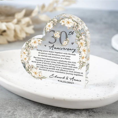 Personalized 30th Wedding Anniversary Gift Acrylic Plaque, 30th Wedding Gift For Parents, Anniversary Gift, Husband Gift, Wedding Keepsake