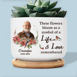 Custom Photo Someone We Love Is In Heaven Pot, Personalized Memorial Ceramic Pot, Sympathy Gift, Family Member Gift, Home Decor Plant Pot