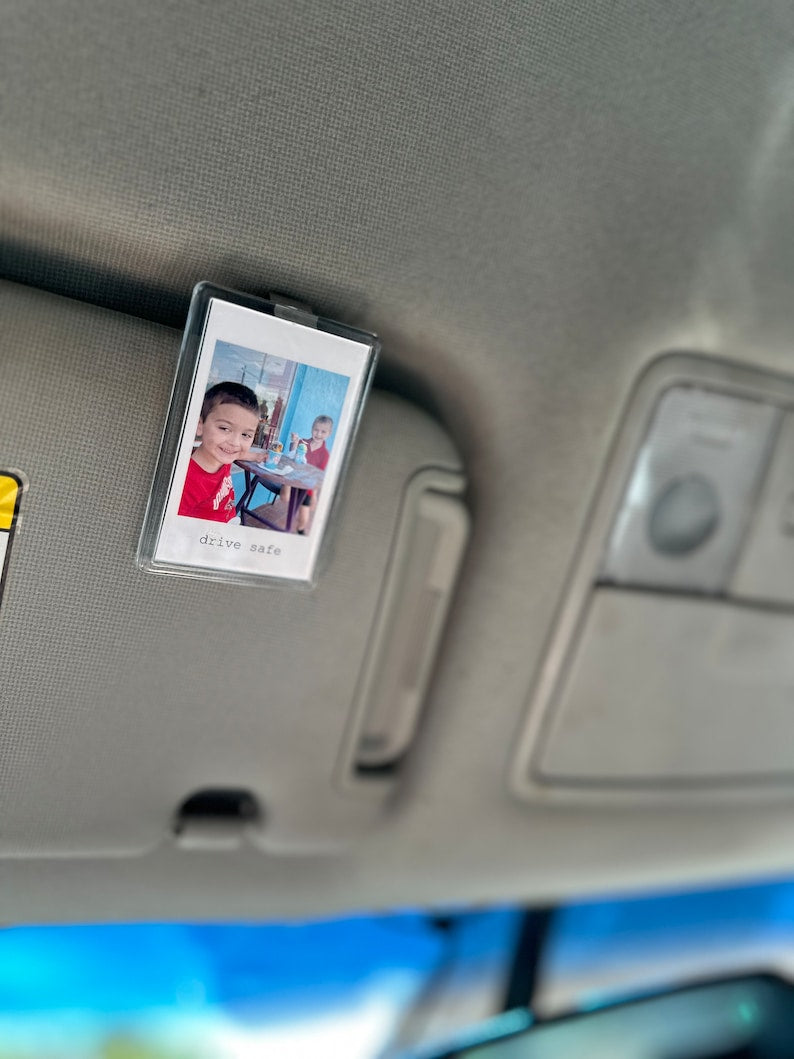 Photo Car Visor Clip, Custom Sun Visor Clip, Personalized Photo Car Decoration, Polaroid Photo for Car, Couples Gift, Wallet Photo Holder