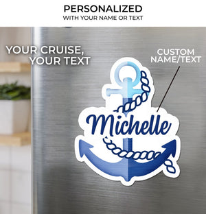 Cruise Door Magnets Royal Caribbean Name Anchor | Personalized Royal Caribbean Anchor Cruise Door Magnet Sign | Caribbean Cruise Gift Bag