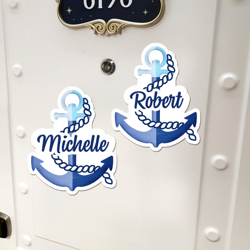 Cruise Door Magnets Royal Caribbean Name Anchor | Personalized Royal Caribbean Anchor Cruise Door Magnet Sign | Caribbean Cruise Gift Bag