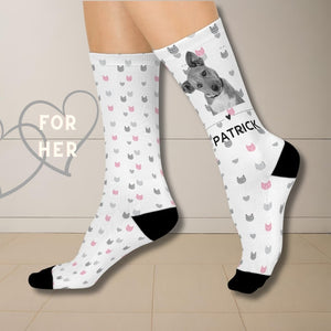 Custom Pet Photo Socks For Couple Personalized Pet Socks Custom Dog Socks Custom Cat Socks Gifts For Her Gifts For Him Pets Lovers Gift