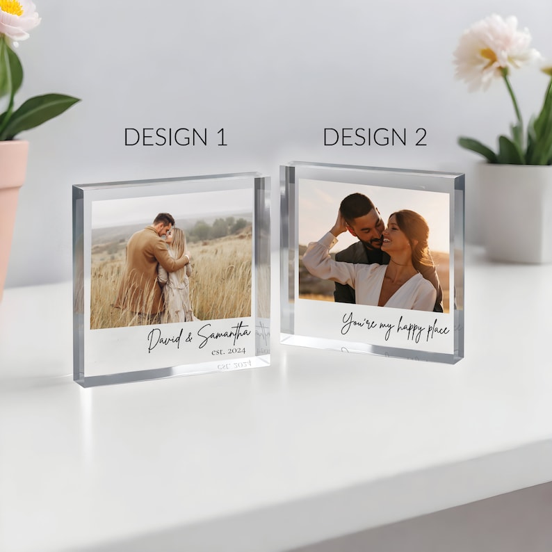 Personalized Acrylic Photo Block, Custom Photo Acrylic Plaque, Wedding Gift, Family Gift, Photo Print Acrylic Gifts, Anniversary Gift