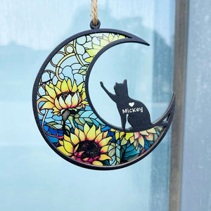 Pet Memorial Suncatcher, Loss of Pet Sympathy Gift, Pet Loss Gifts, Acrylic Windows Hangings Handmade Cat Decor, Cat Lovers, Cat Memorial