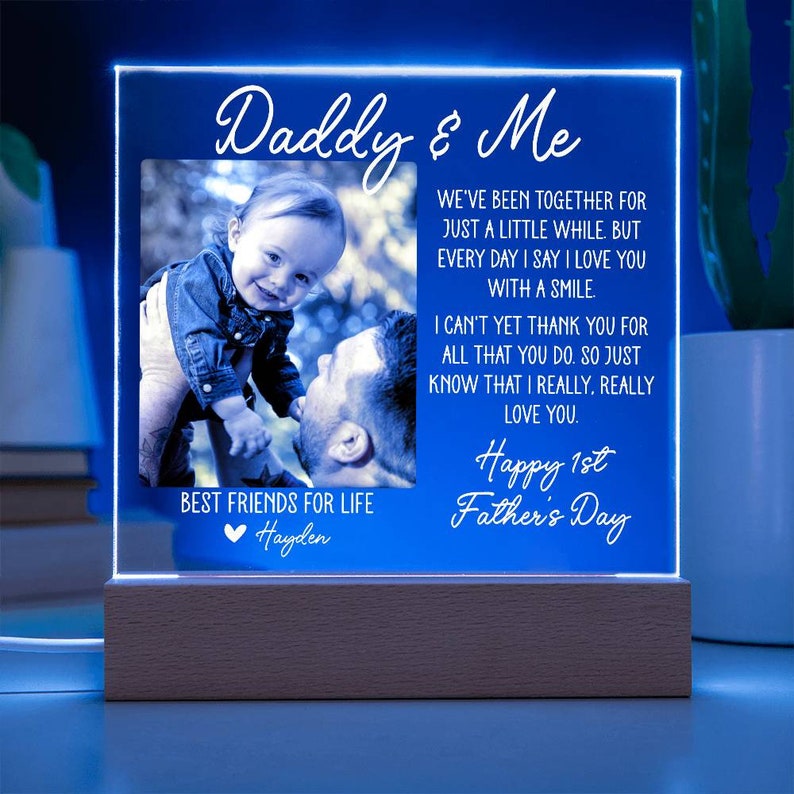 1st Father's Day Picture Frame, Personalized First Father's Day Gift from Baby, Father's Day 2024, Gift New Dad, First Father's Day Gift
