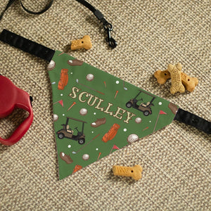 Golfing Dog Bandana | Personalized Dog Bandana | Dog Bandana for Golfer | Golf Dog Bandana with Name | Bandana for Dog Dad | Custom Bandana