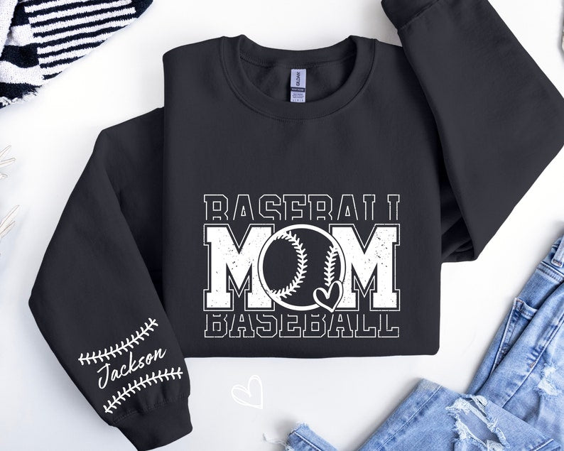 Custom Baseball Mom Sweatshirt, Personalized Baseball Gift for Mom, Mothers day Gift For Baseball Mom, Custom Mom Sweater, Baseball Mom Gift