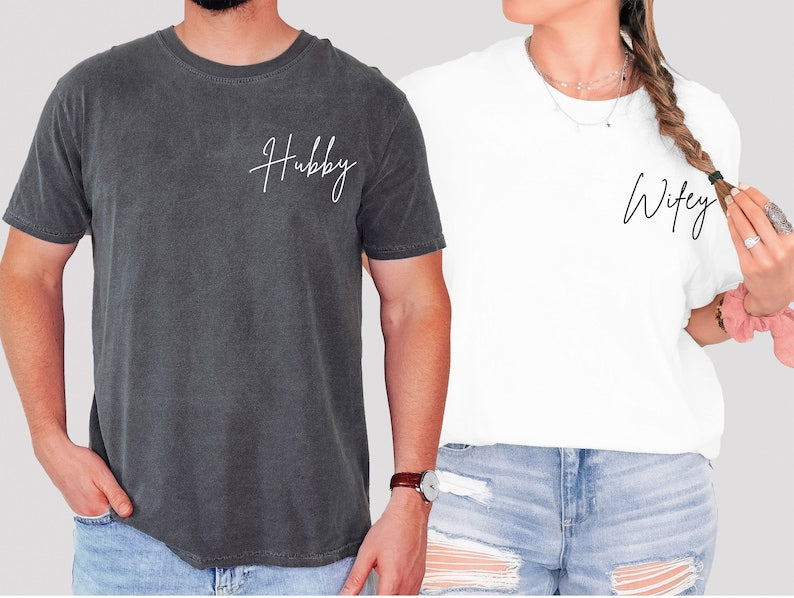 Custom T-Shirt, Back And Front Printed Just Married T-Shirt, Custom Honeymoon Shirt, Mr and Mrs Honeymoon Gift, Wedding Tees