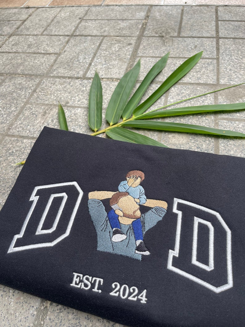 Custom Dad shirt, Embroidered dad shirt, Embroidery Photo, custom embroidered shirt, custom photo shirt,custom picture