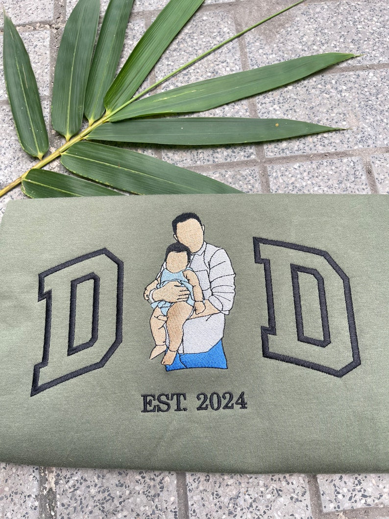 Custom Dad shirt, Embroidered dad shirt, Embroidery Photo, custom embroidered shirt, custom photo shirt,custom picture