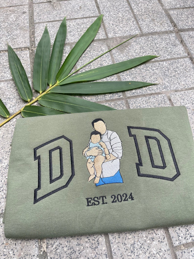 Custom Dad shirt, Embroidered dad shirt, Embroidery Photo, custom embroidered shirt, custom photo shirt,custom picture
