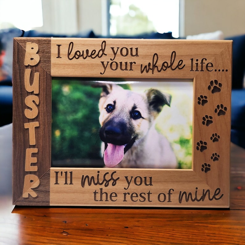 Dog Remembrance Memorial Picture Frame | Personalized Dog Sympathy Gift Tribute | Loss Gift | Pet Loss | Pet Memorial