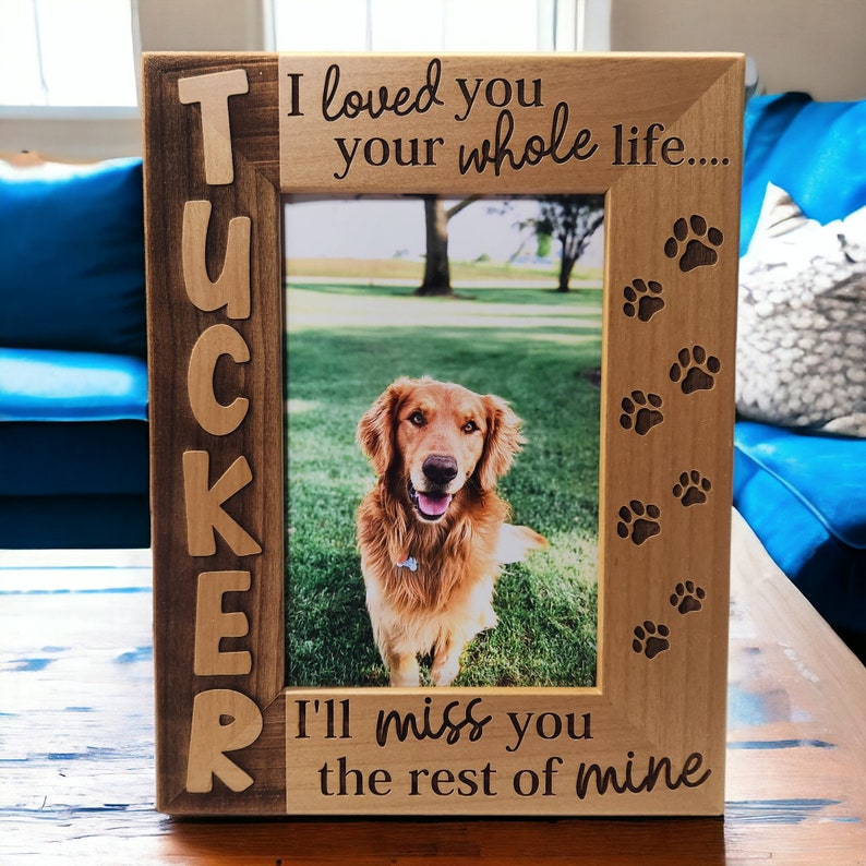 Dog Remembrance Memorial Picture Frame | Personalized Dog Sympathy Gift Tribute | Loss Gift | Pet Loss | Pet Memorial