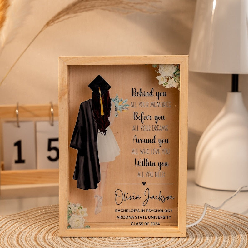 Personalized College Graduation gift for Daughter, Custom Graduation plaque, Grad gift for best friend, Masters High school gifts for her