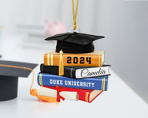 Graduation Ornament, Class Of 2024, Senior Ornament, Graduation Gift, High School College Ornament, Custom Ornament Gift for Graduate