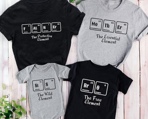 Elements Family Matching Shirts, Mother Dad Baby Shirt,Funny Family Shirt, New Baby Shirt