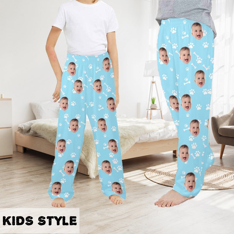 Custom Father's Day Gifts, Custom Dog Photo Pajama Pants,Funny Pet Face Pajamas Pants,Dog Pajama Pants,Custom Pet Socks, Gifts For Fathers