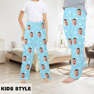 Custom Father's Day Gifts, Custom Dog Photo Pajama Pants,Funny Pet Face Pajamas Pants,Dog Pajama Pants,Custom Pet Socks, Gifts For Fathers