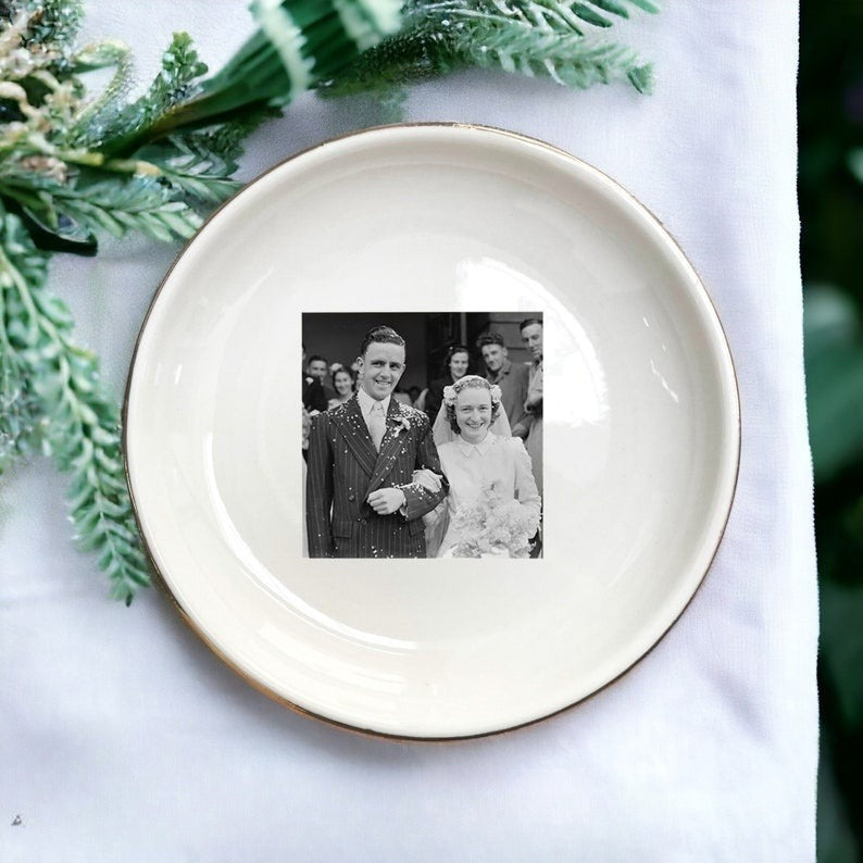 Custom Photo Trinket Dish-Personalized Ring Dish-Gift For Wife-Mother's Day Gifts-Custom Ring Dish-Jewelry Tray-Custom Photo Gift-Photo Dish