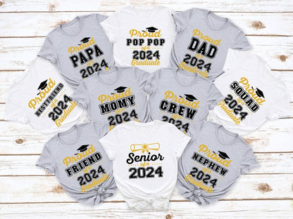 Graduation Mom Dad Shirts, Graduation Squad T-Shirt,Family Graduate Sweatshirts,Graduation Senior 2025 Tee,Graduate Gifts,Proud Family Shirt