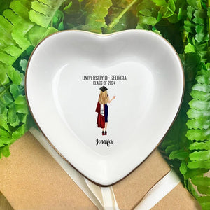 Personalized Graduation Jewelry Dish: Degree Bachelors Masters MBA PHD, College Graduation