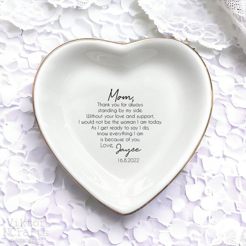 Thank You For Always Standing By My Side-Mom Ring Dish-Mother Of The Bride Gift From Bride-Unique Wedding Gifts For Mom-Mom Birthday Gifts